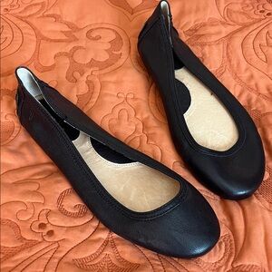 Frye Cassie Ballet Flat, Black Leather, size 11
